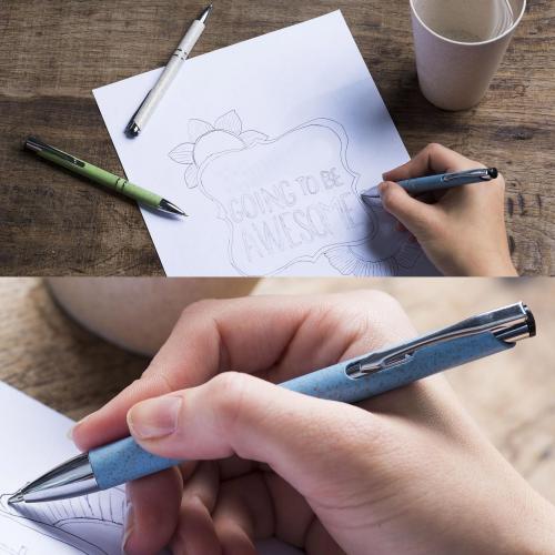 EP003-新款麦秸秆环保圆珠笔可印刷logo现货小单批量快速发货