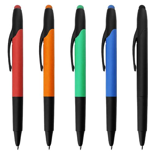 HL010-多色塑料笔多功能触控荧光笔记号笔圆珠笔可印刷LOGO可印刷logo现...