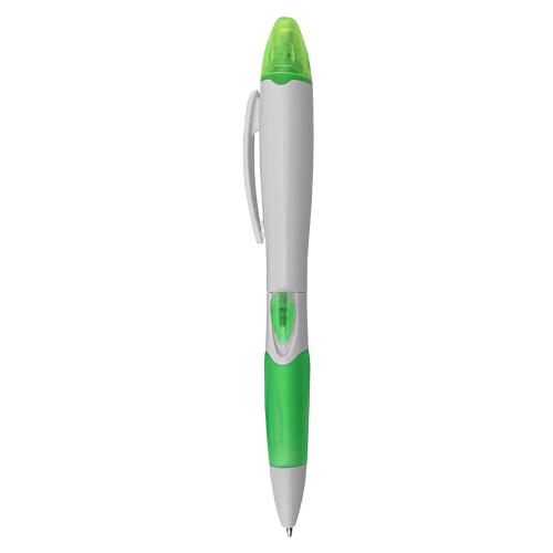 HL011-多色塑料笔两用控荧光笔记号笔圆珠笔可印刷LOGO可印刷logo现货小单批量快速发货