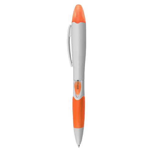 HL011-多色塑料笔两用控荧光笔记号笔圆珠笔可印刷LOGO可印刷logo现货小...