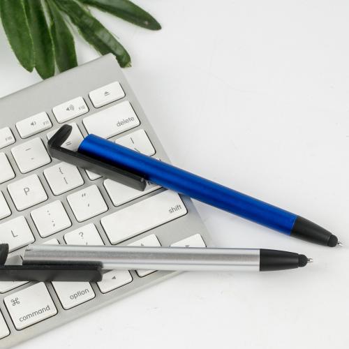 MSD002-多功能塑料圆珠笔广告笔电容触控笔手机支架笔可印刷logo现货小单批...