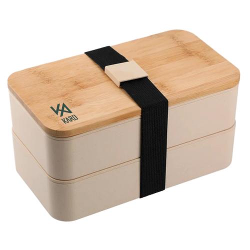 LB004 竹盖秸秆餐盒